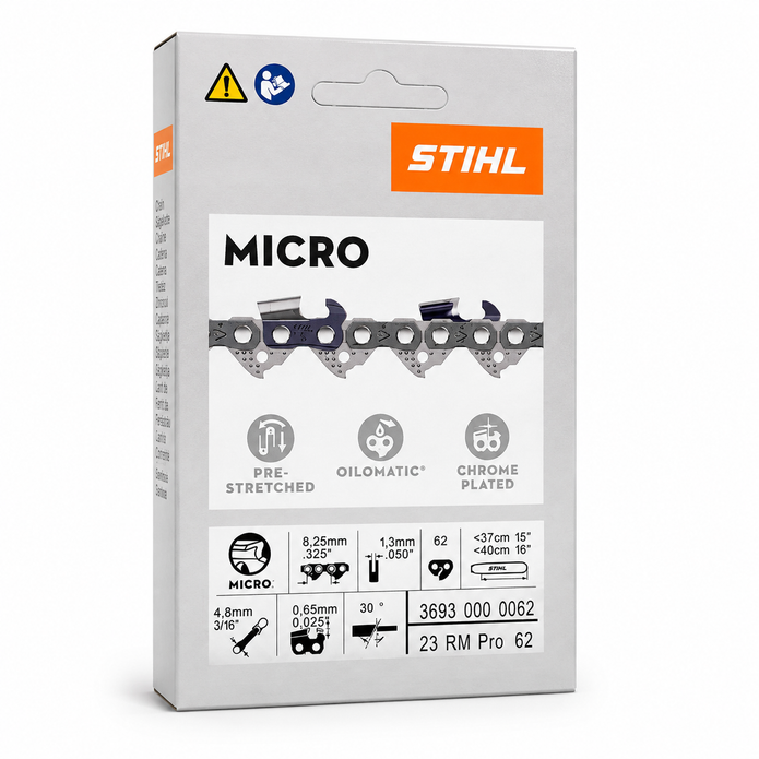 STIHL 16" Chainsaw Chain Pro Rapid Micro .325 x 050 (1.3mm) 62 Drive Links