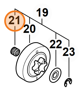 STIHL Needle Cage Bearing 10mm x 13mm x 10mm