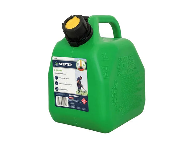 SCEPTER 5L Petrol 2-Stroke Jerry Can (GREEN)